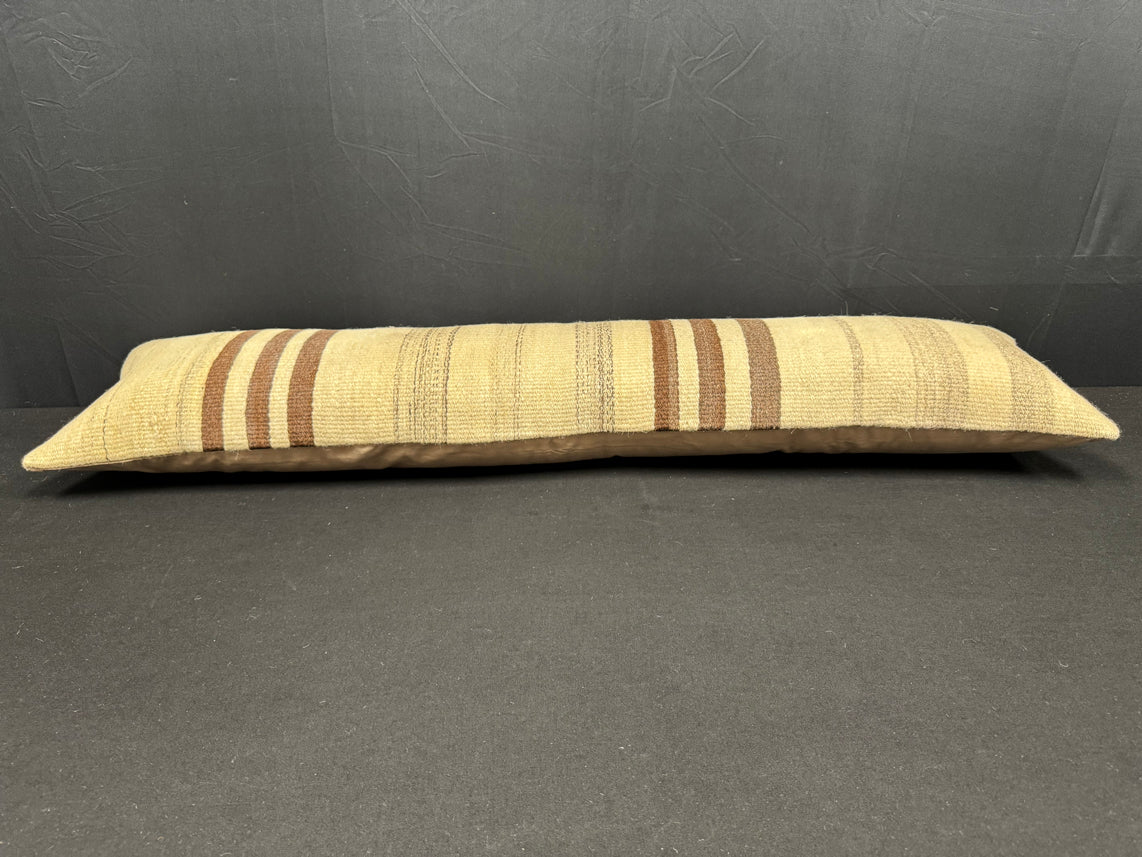 Turkish Hemp Pillow Cushion Natural Beige Brown Cushion Cover 12x46 #30285