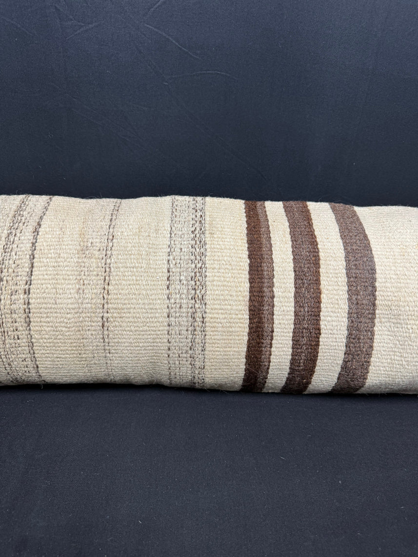 Turkish Hemp Pillow Cushion Natural Beige Brown Cushion Cover 12x46 #30285