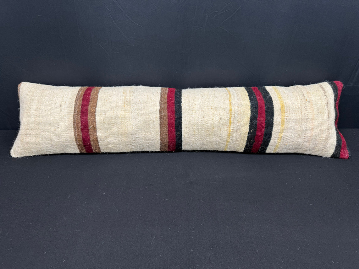 Turkish Hemp Pillow Cushion Natural Beige Brown Cushion Cover 12x46 #30326