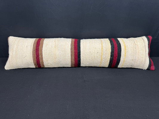 Turkish Hemp Pillow Cushion Natural Beige Brown Cushion Cover 12x46 #30326