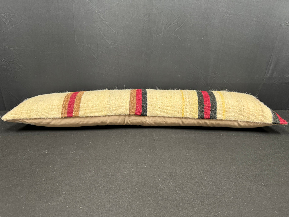 Turkish Hemp Pillow Cushion Natural Beige Brown Cushion Cover 12x46 #30326