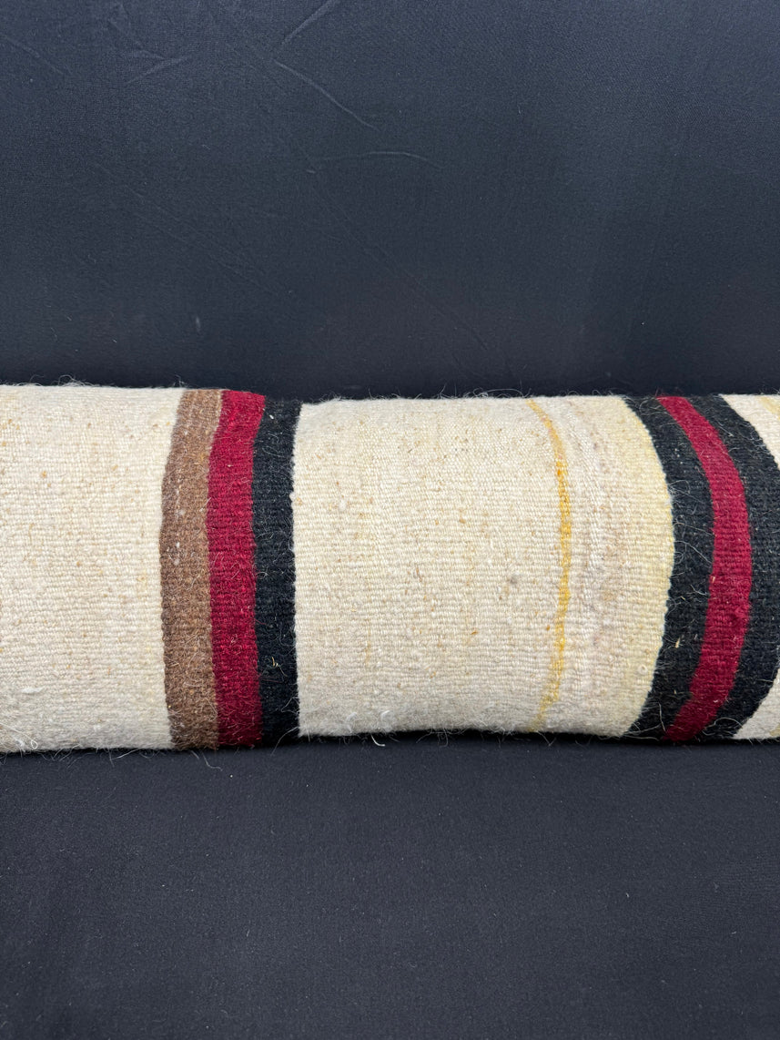 Turkish Hemp Pillow Cushion Natural Beige Brown Cushion Cover 12x46 #30326