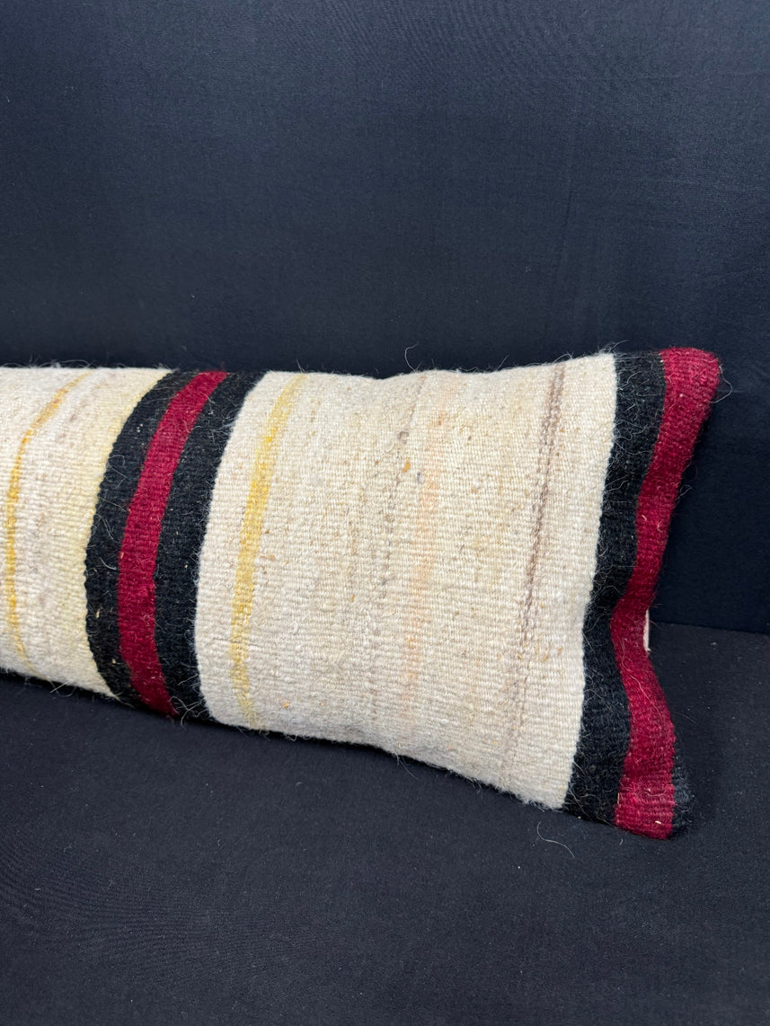 Turkish Hemp Pillow Cushion Natural Beige Brown Cushion Cover 12x46 #30326