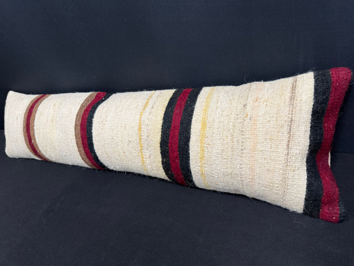 Turkish Hemp Pillow Cushion Natural Beige Brown Cushion Cover 12x46 #30326