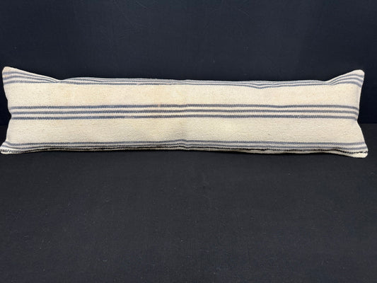 Turkish Hemp Pillow Cushion Natural Beige Gray Cushion Cover 12x46 #30331