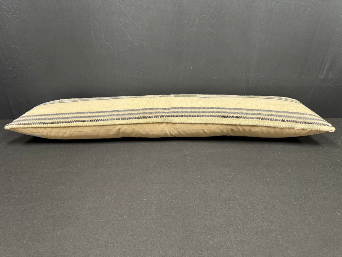 Turkish Hemp Pillow Cushion Natural Beige Gray Cushion Cover 12x46 #30331