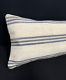 Turkish Hemp Pillow Cushion Natural Beige Gray Cushion Cover 12x46 #30331