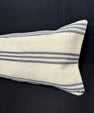 Turkish Hemp Pillow Cushion Natural Beige Gray Cushion Cover 12x46 #30331