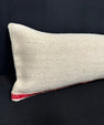 Turkish Hemp Pillow Cushion Natural Beige Red Cushion Cover 12x46 #30330