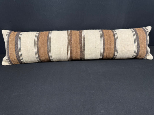 Turkish Hemp Pillow Cushion Natural Beige Brown Cushion Cover 12x46 #30329