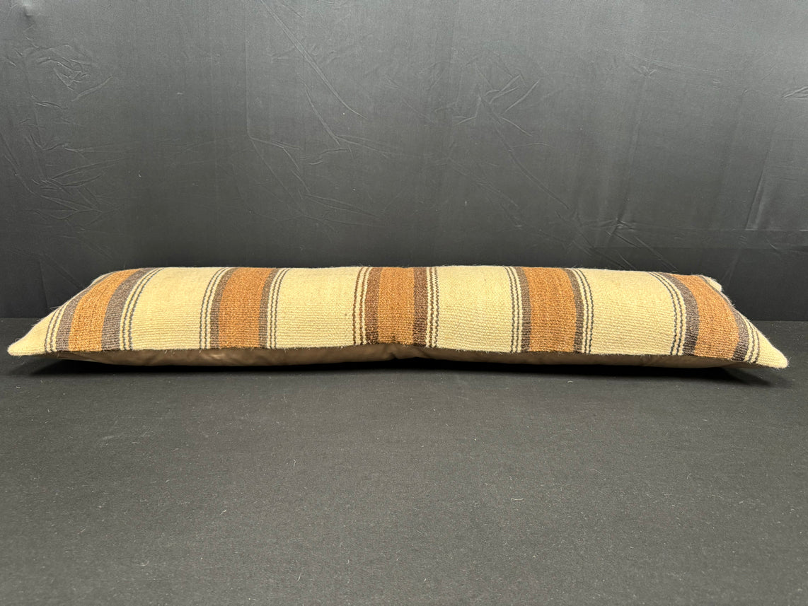 Turkish Hemp Pillow Cushion Natural Beige Brown Cushion Cover 12x46 #30329