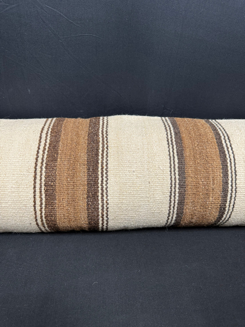 Turkish Hemp Pillow Cushion Natural Beige Brown Cushion Cover 12x46 #30329