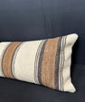 Turkish Hemp Pillow Cushion Natural Beige Brown Cushion Cover 12x46 #30329