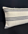 Turkish Hemp Pillow Cushion Natural Beige Gray Cushion Cover 12x46 #30338