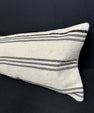 Turkish Hemp Pillow Cushion Natural Beige Gray Cushion Cover 12x46 #30338