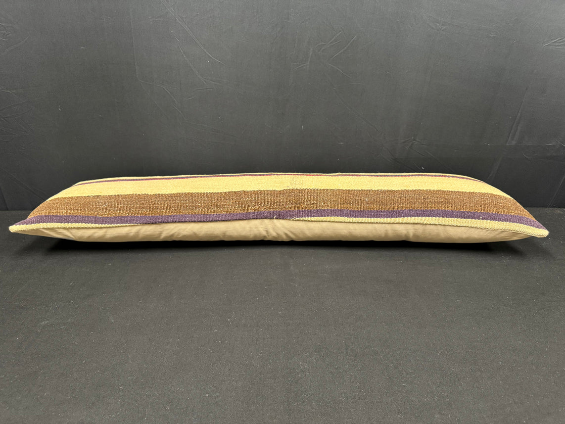 Turkish Hemp Pillow Cushion Natural Beige Brown Cushion Cover 12x46 #30336