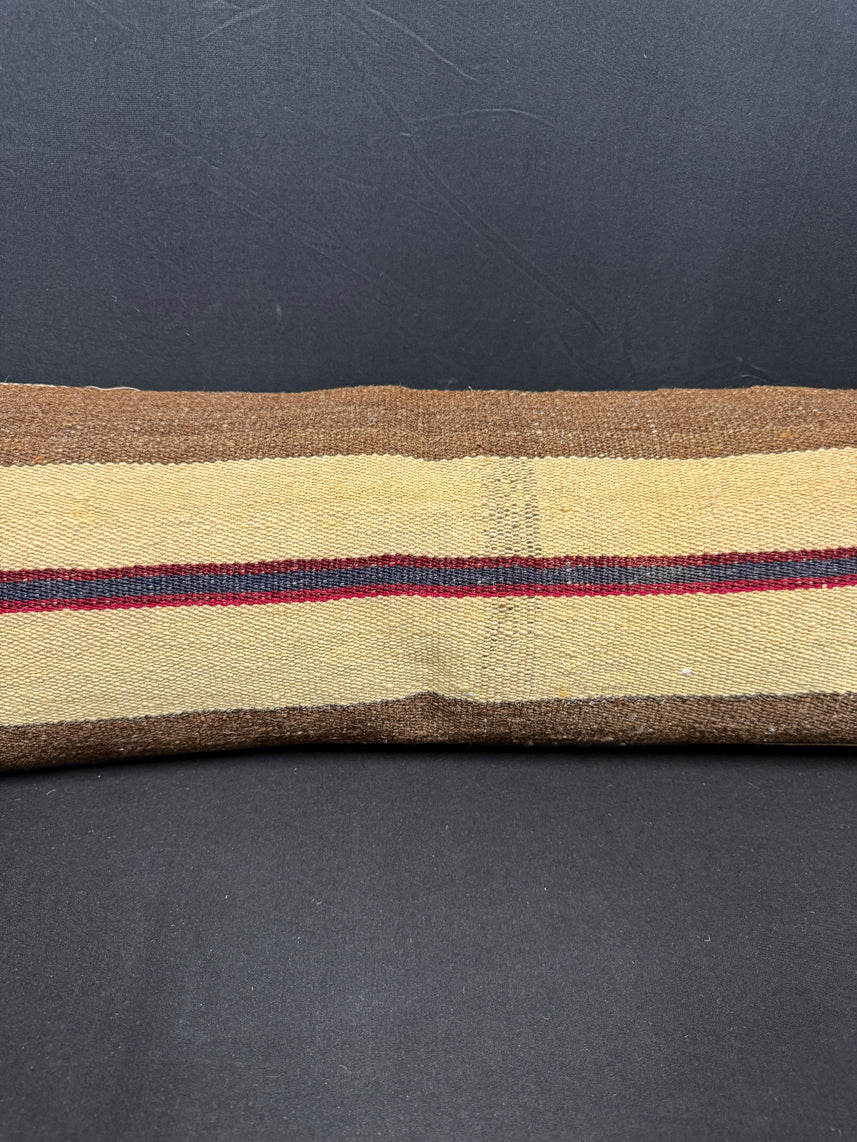 Turkish Hemp Pillow Cushion Natural Beige Brown Cushion Cover 12x46 #30336