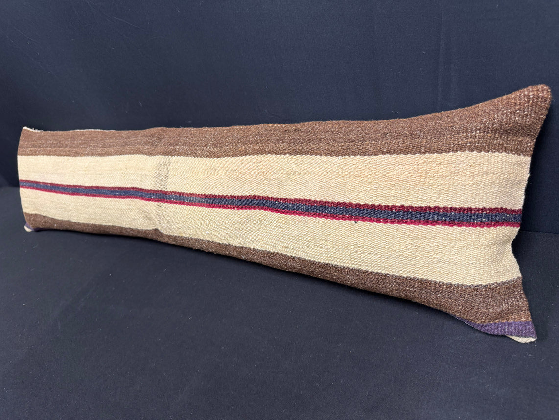 Turkish Hemp Pillow Cushion Natural Beige Brown Cushion Cover 12x46 #30336