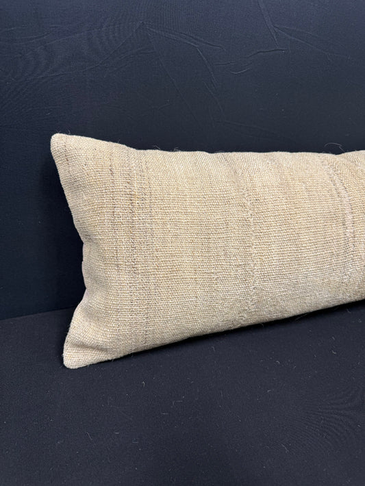 Turkish Hemp Pillow Cushion Natural Beige  Cushion Cover 12x46 #30315