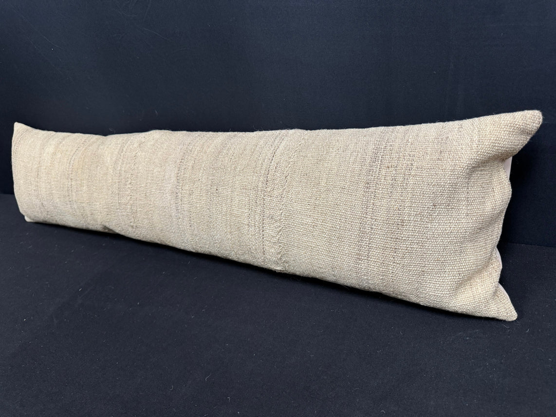Turkish Hemp Pillow Cushion Natural Beige  Cushion Cover 12x46 #30315