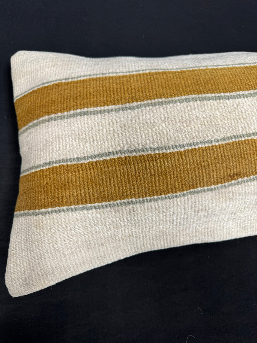 Turkish Hemp Pillow Cushion Natural Beige Brown Cushion Cover 14x45 #18023