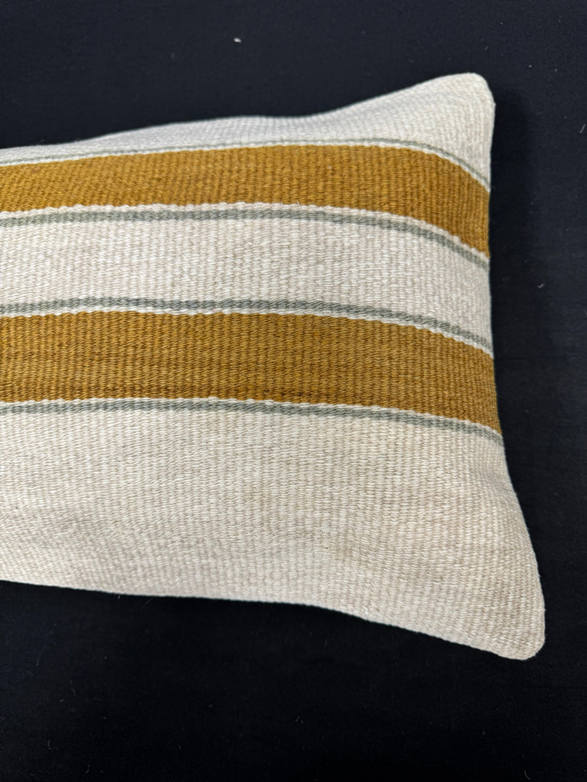 Turkish Hemp Pillow Cushion Natural Beige Brown Cushion Cover 14x45 #18023