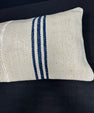 Turkish Hemp Pillow Cushion Natural Beige Blue Cushion Cover 14x45 #18051