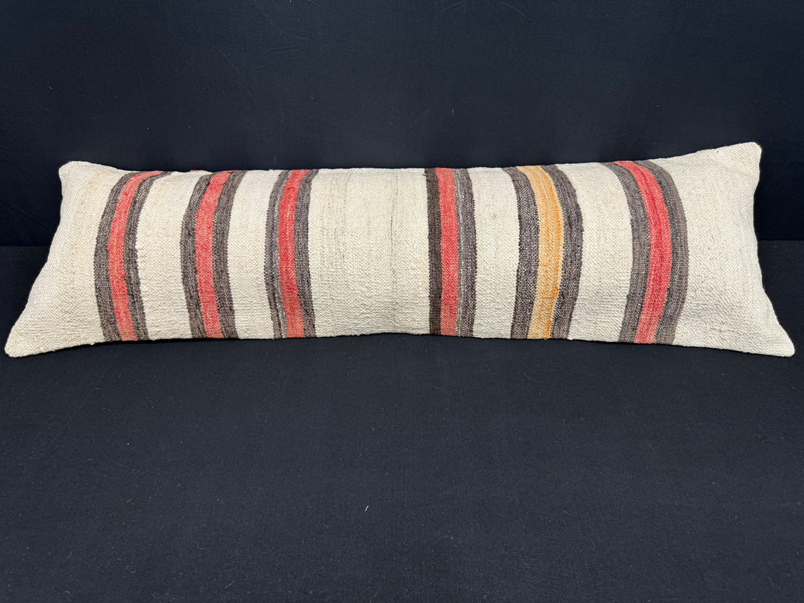 Turkish Hemp Pillow Cushion Natural Beige Brown Cushion Cover 14x45 #18041