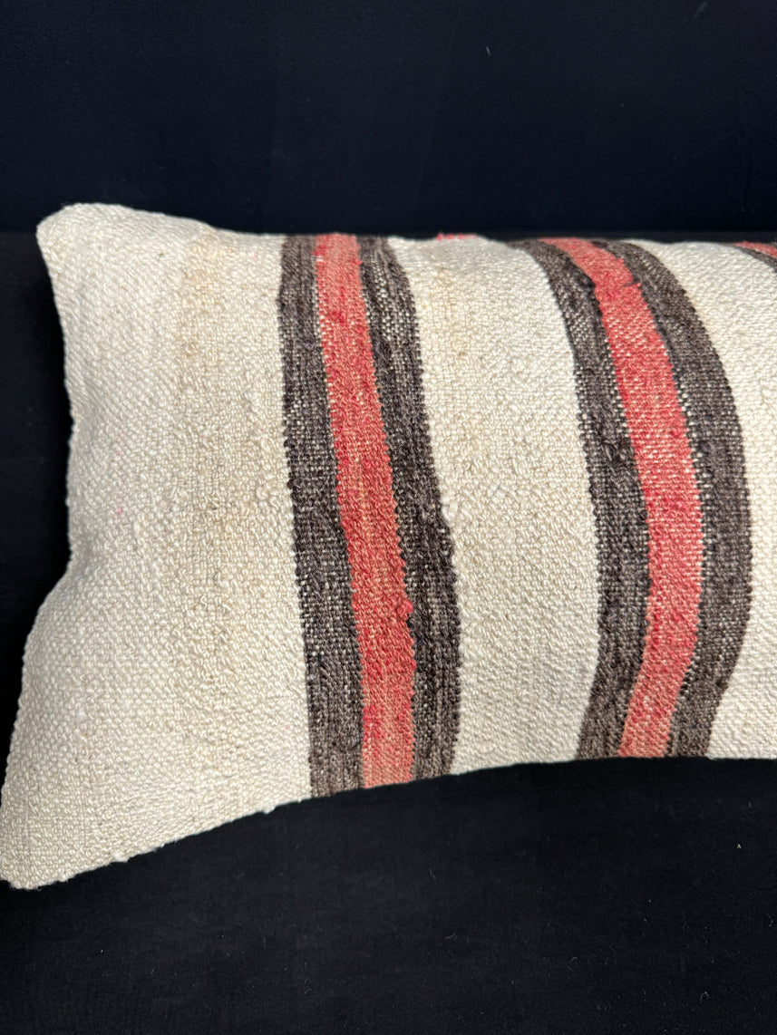 Turkish Hemp Pillow Cushion Natural Beige Brown Cushion Cover 14x45 #18041