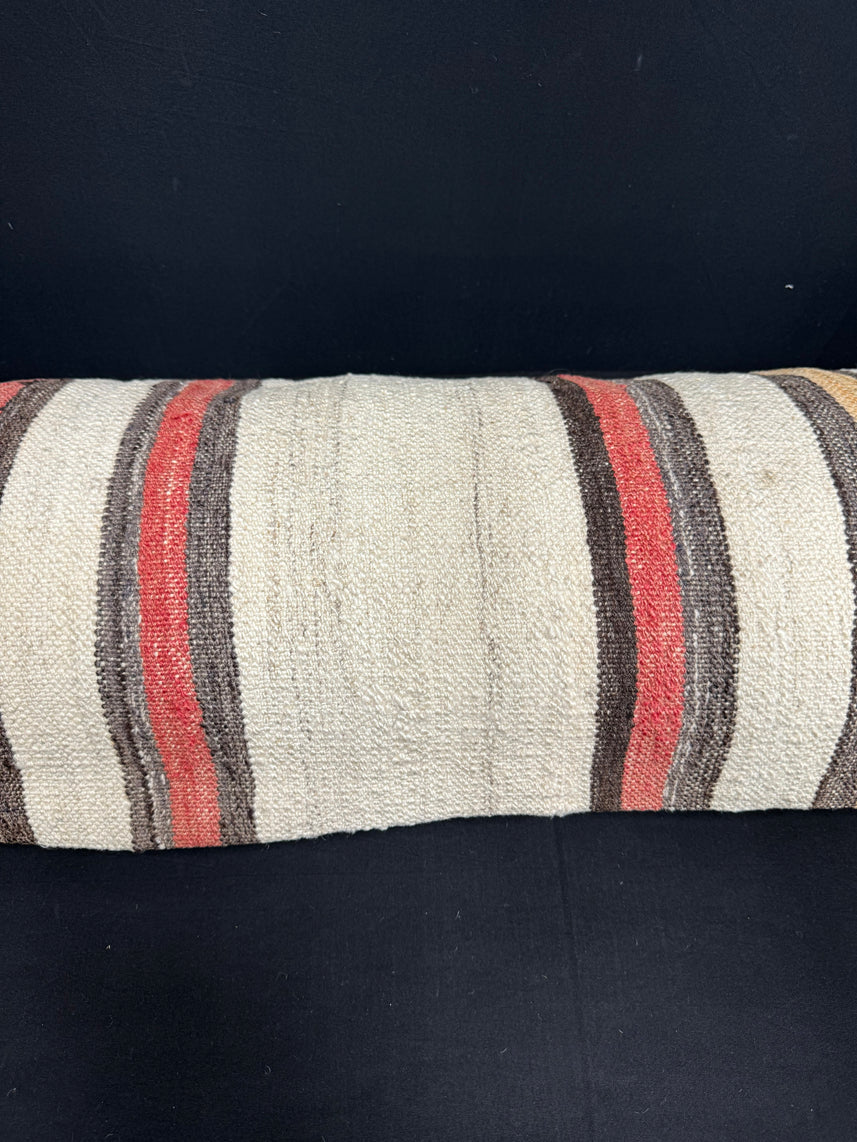 Turkish Hemp Pillow Cushion Natural Beige Brown Cushion Cover 14x45 #18041