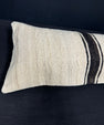 Turkish Hemp Pillow Cushion Natural Beige BlackCushion Cover 14x45 #18020