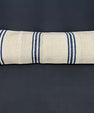 Turkish Hemp Pillow Cushion Natural Beige Blue Cushion Cover 14x45 #18043