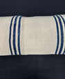Turkish Hemp Pillow Cushion Natural Beige Blue Cushion Cover 14x45 #18043