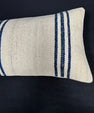 Turkish Hemp Pillow Cushion Natural Beige Blue Cushion Cover 14x45 #18043