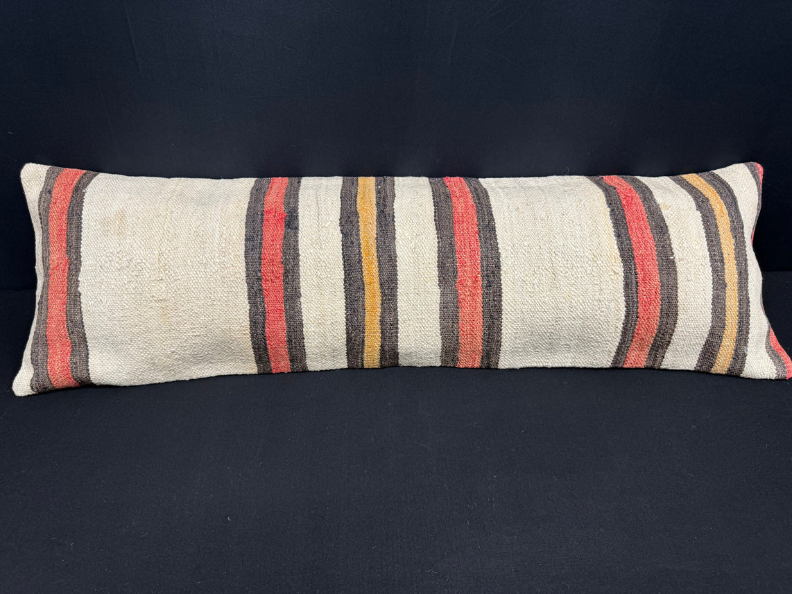 Turkish Hemp Pillow Cushion Natural Beige Brown Cushion Cover 14x45 #18070