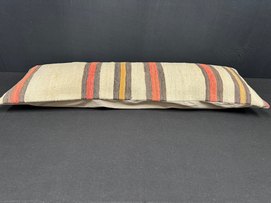Turkish Hemp Pillow Cushion Natural Beige Brown Cushion Cover 14x45 #18070