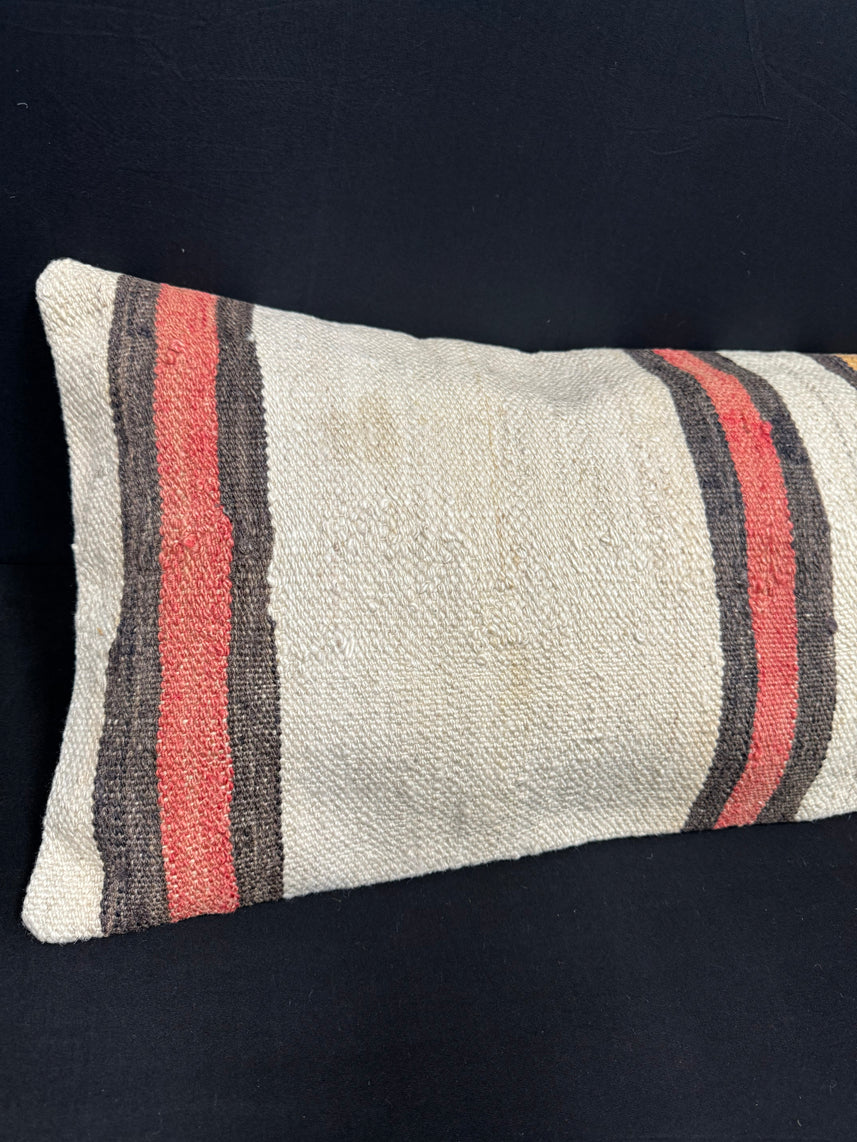 Turkish Hemp Pillow Cushion Natural Beige Brown Cushion Cover 14x45 #18070
