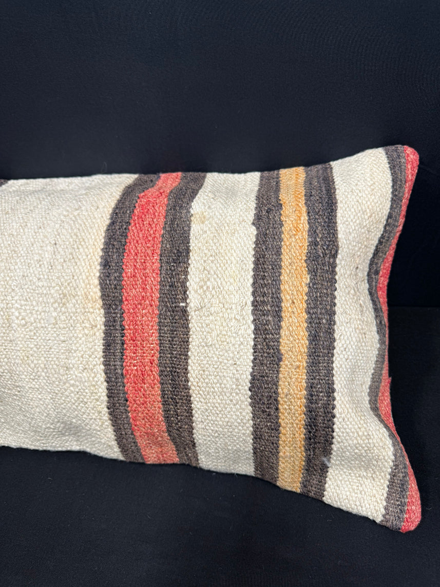 Turkish Hemp Pillow Cushion Natural Beige Brown Cushion Cover 14x45 #18070
