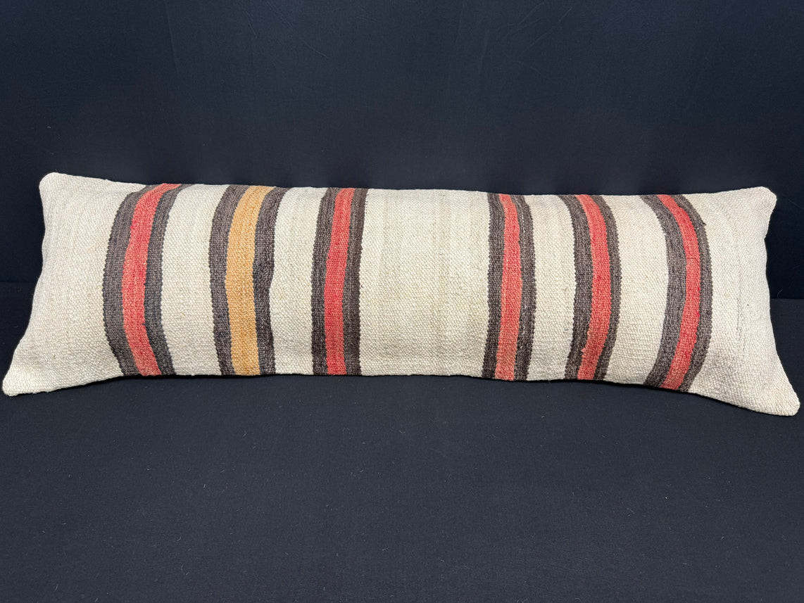 Turkish Hemp Pillow Cushion Natural Beige Brown Cushion Cover 14x45 #18002