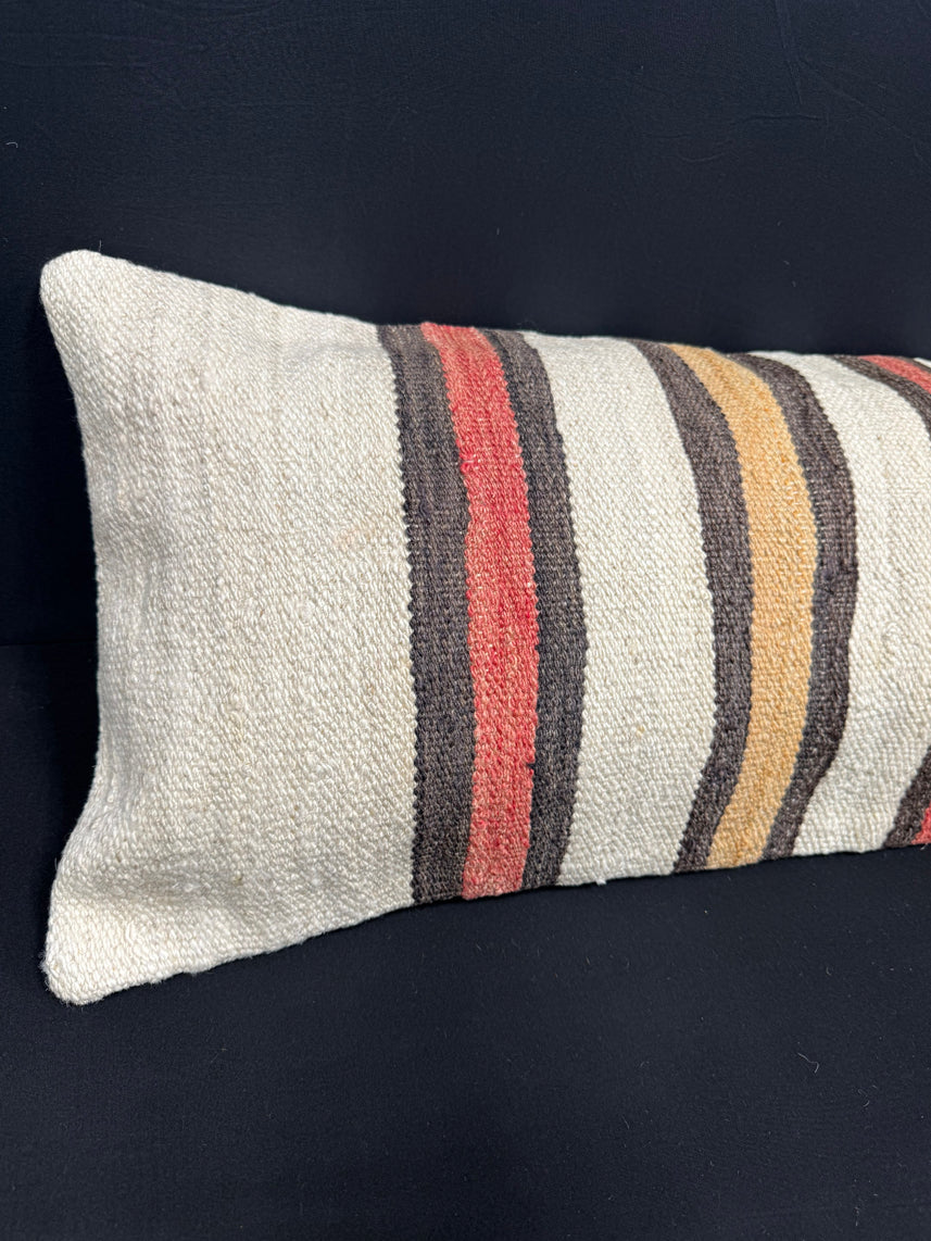 Turkish Hemp Pillow Cushion Natural Beige Brown Cushion Cover 14x45 #18002