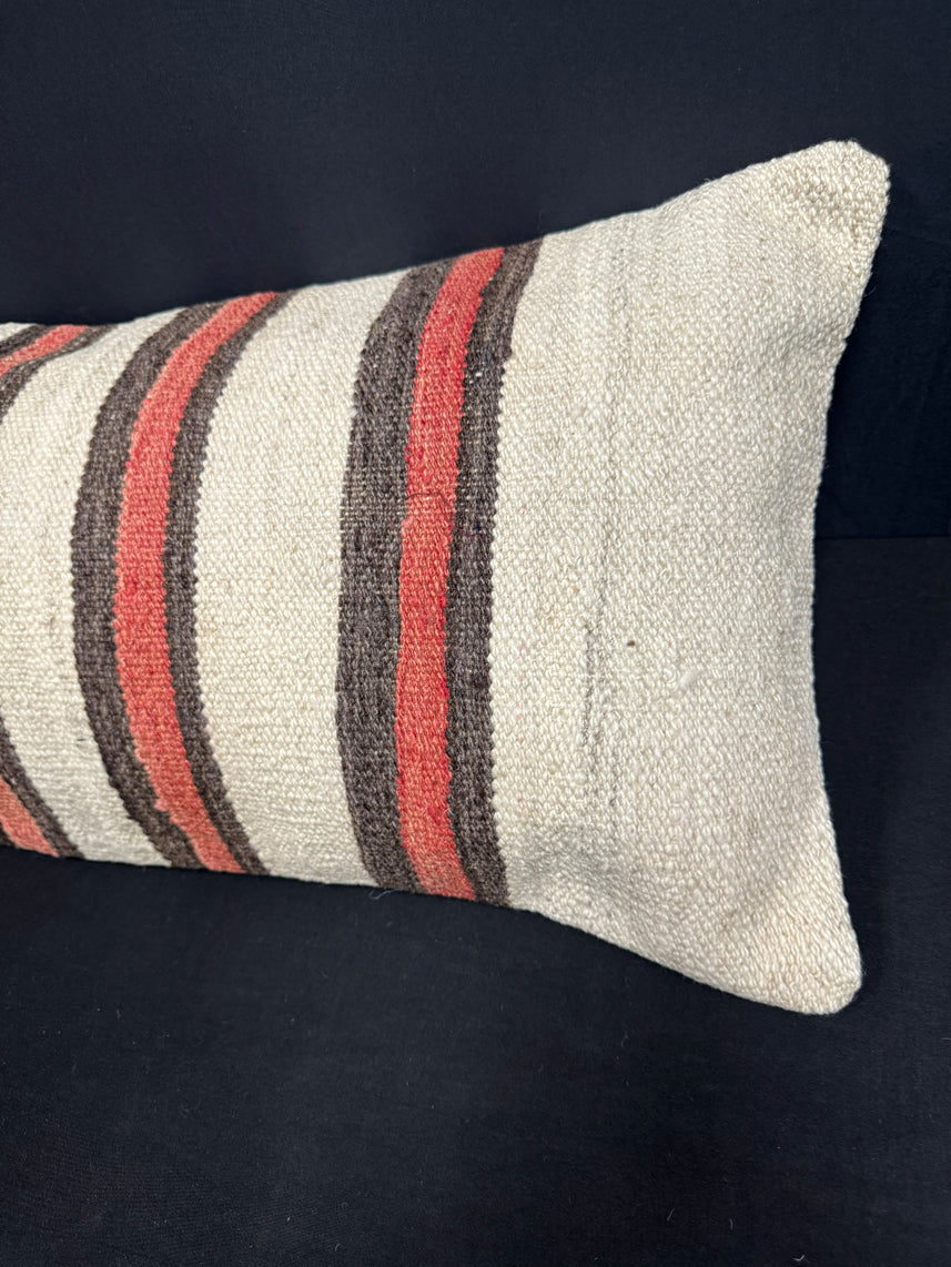 Turkish Hemp Pillow Cushion Natural Beige Brown Cushion Cover 14x45 #18002