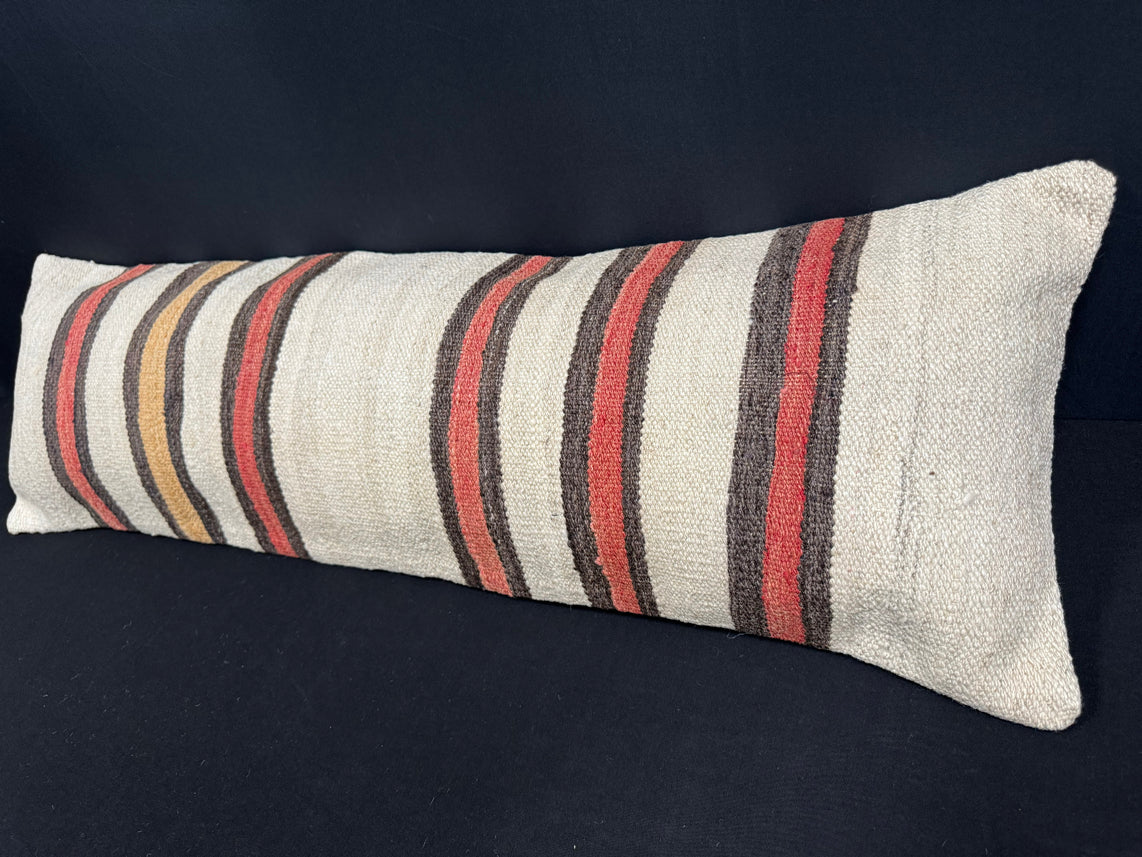 Turkish Hemp Pillow Cushion Natural Beige Brown Cushion Cover 14x45 #18002