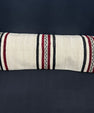 Turkish Hemp Pillow Cushion Natural Beige Black Cushion Cover 14x45 #18066