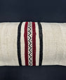 Turkish Hemp Pillow Cushion Natural Beige Black Cushion Cover 14x45 #18066