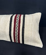 Turkish Hemp Pillow Cushion Natural Beige Black Cushion Cover 14x45 #18066