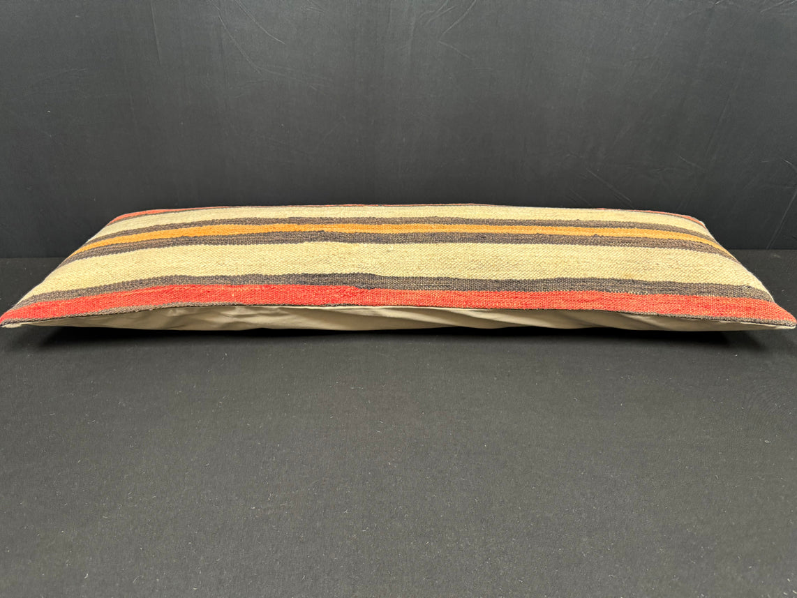 Turkish Hemp Pillow Cushion Natural Beige Brown Cushion Cover 14x45 #18028