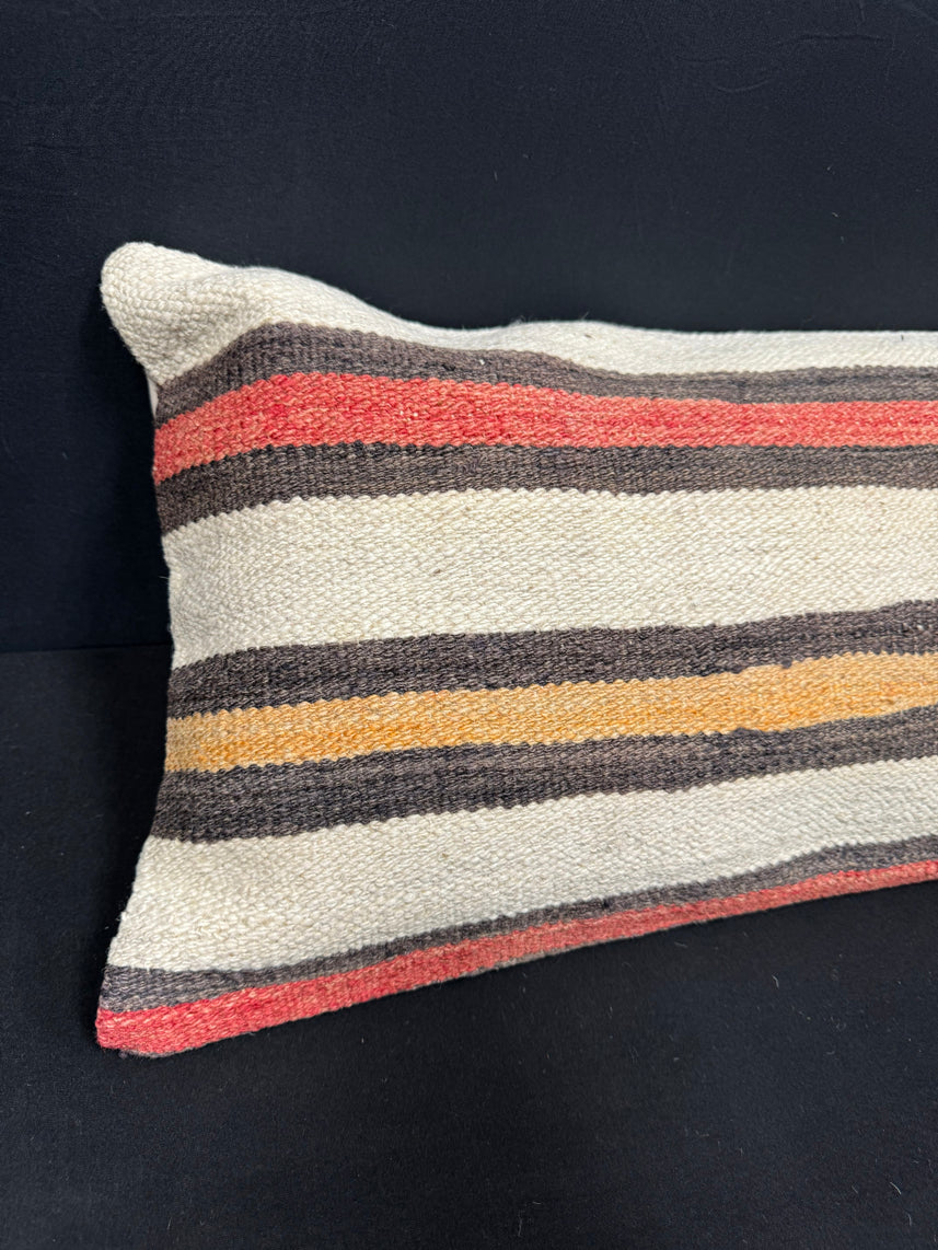 Turkish Hemp Pillow Cushion Natural Beige Brown Cushion Cover 14x45 #18028