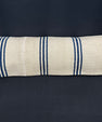 Turkish Hemp Pillow Cushion Natural Beige Blue Cushion Cover 14x45 #18005