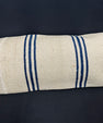 Turkish Hemp Pillow Cushion Natural Beige Blue Cushion Cover 14x45 #18005