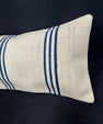 Turkish Hemp Pillow Cushion Natural Beige Blue Cushion Cover 14x45 #18005